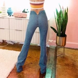 REVICE Denim true romantic heart butt jeans valentines wash NWT